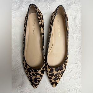 Leopard pony skin flats